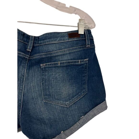 Paige Jimmy Jimmy Short Size 26 Stretch Medium Wash Cuffed - Picture 4 of 12